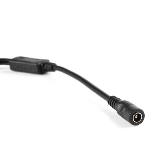 Ein-Viertel-Netzkabel, 330mm lang, mit Drahtfeile, mehrfach verseilter blanker Kupferkern, 5,5*2,1 Stimmgabelstecker