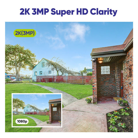 2K PT 10-Kanal NVR mit 3MP drahtlosem Pan& Tilt kamerasystem, 10.1" LCD-Monitor, Pack aus 2 Kameras, 66 FT Nachtsicht, 33 FT Vollfarbaufnahme, Automatische Verfolgung, drahtloser Sprachdurchsprechanlage, Zwei-Wege-Sprechanlage, kompatibel mit Alexa 2K PT 10-Kanal NVR mit 3MP drahtlosem Pan& Tilt kamerasystem, 10.1" LCD-Monitor, Pack aus 2 Kameras, 66 FT Nachtsicht, 33 FT Vollfarbaufnahme, Automatische Verfolgung, drahtloser Sprachdurchsprechanlage, Zwei-Wege-Sprechanlage, kompatibel mit Alexa