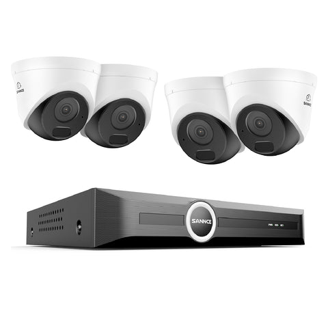 3MP 8 Kanal PoE Sicherheitssystem, 6MP NVR, S+265., Personen- und Fahrzeugerkennung, Smart Playback, Smart Notification mit Bildanhang