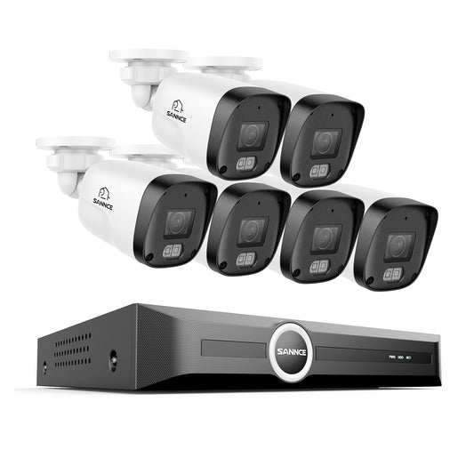 3MP 8-Kanal-PoE-Sicherheitssystem, 6MP NVR, S+265., intelligente Bewegungserkennung, intelligente Wiedergabe, intelligente Benachrichtigung mit angehängtem Bild
