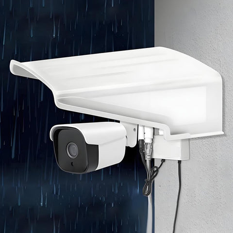 4er-Pack Universal Sun Rain Shade Kamera-Abdeckungsschild für SANNCE/ANNKE/Hikvision/Nest/Ring/Arlo/Dome/Bullet Außenkamera – Weiß