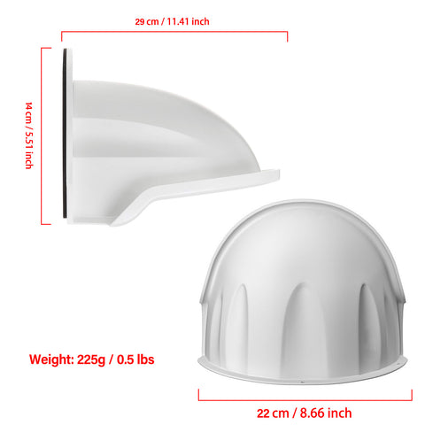 4er-Pack Universal Sun Rain Shade Kamera-Abdeckungsschild für SANNCE/ANNKE/Hikvision/Nest/Ring/Arlo/Dome/Bullet Außenkamera – Weiß