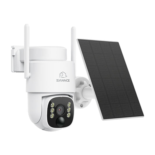 4MP WLAN-PTZ-Außenkamera mit 8000-mAh-Akku & Solarpanel, KI + PIR-Personenerkennung, Farbnachtsicht, Zwei-Wege-Audio, 270° Schwenken & 90° Neigen, Wi-Fi 6, Alexa-kompatibel