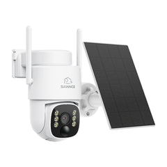 4MP WLAN-PTZ-Außenkamera mit 8000-mAh-Akku & Solarpanel, KI + PIR-Personenerkennung, Farbnachtsicht, Zwei-Wege-Audio, 270° Schwenken & 90° Neigen, Wi-Fi 6, Alexa-kompatibel