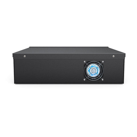 Heavy Duty DVR Security Lock Box 16 Gauge mit Lüfter, 1,2 mm Stahlstärke, verstellbare Montageschienen