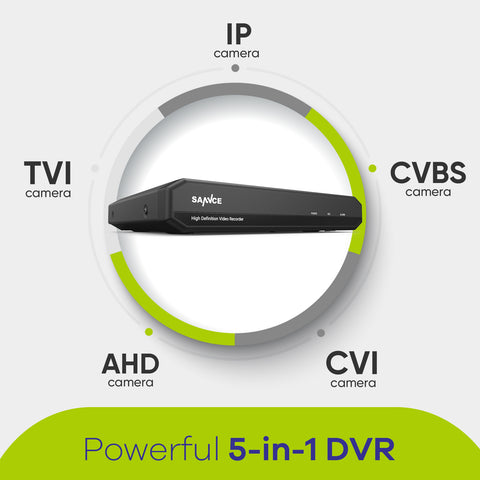 1080p Lite 8-Kanal Wired Security DVR System W / 4pcs 2MP Outdoor & Indoor Turret-Kameras, Smart Motion Detection