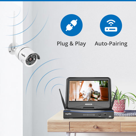 ANNKE 1080P Wireless Video Security NVR, H.264+, Fernzugriff, Bewegungserkennung