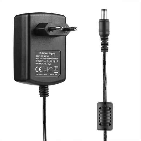 12V 2A EU Netzteil Adapter, Steckernetzteil, UL-gelistet, AC 100V-240V zu DC 12V 2A 24W Transformator, Universal Konverter für LED Streifen Lichter, CCTV Kamera, Sicherheitssystem, Router, Haushaltsgeräte