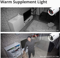 Zertifiziert überholt SANNCE WLAN Überwachungskamera Set 8CH NVR und 4X 2MP IP WiFi Überwachungskamera Aussen Wetterfest Videoüberwachung System, Personenerkennung, unterstützt Alexa