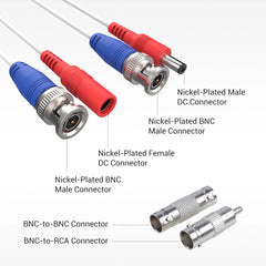 100% UL-zertifiziertes Brandschutz 30m All-in-One BNC Video Stromkabel