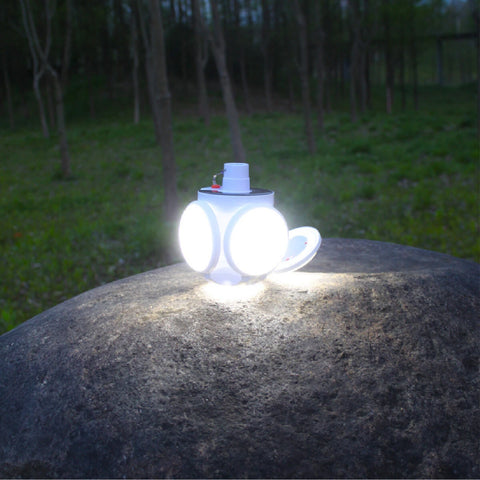 Outdoor Football LED Light - Portable Folding Bulb, Solar Powered, Multi-scene, Emergency Charging Night Lamp, Waterproof, Rechargeable