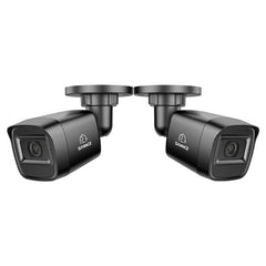 Zertifizierter überholter 2MP 2 Stück Outdoor Bullet CCTV Kameras, intelligente Erkennung von Personen/Fahrzeugen/Bewegungen (2-Pack)
