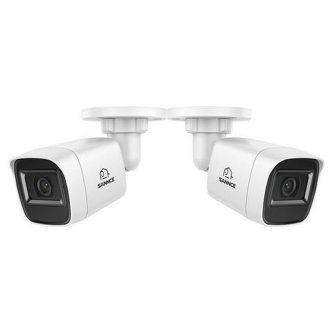 2MP 2 Stück Outdoor Bullet CCTV Kameras, intelligente Erkennung von Personen/Fahrzeugen/Bewegungen (2-Pack）