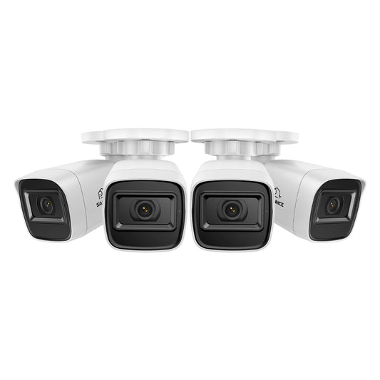 2MP 4 Stück Outdoor Bullet CCTV Kameras, intelligente Erkennung von Personen/Fahrzeugen/Bewegungen (4-Pack)