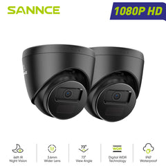 2MP 2er-Set Outdoor Bullet CCTV-Kameras, Intelligente Personen-/Fahrzeug-/Bewegungserkennung (2 Stück)