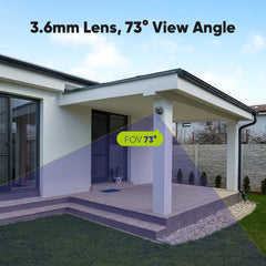 1080p 8CH PT Überwachungskamera System, 4 Stück 2MP Turret Kamera Schwarz & PT Kamera & Hybrid 5-in-1 DVR, 100ft Nachtsicht, Bewegungserkennung, IP66 Wasserdicht