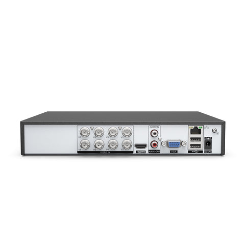 1080P 8-Channel Security DVR, Standalone Hybrid 5-in-1 Digital Video Recorder for CVBS/AHD/TVI/CVI/IP Cameras System