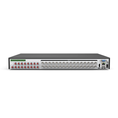 Zertifiziert aufgearbeitet 5MP 32-Kanal CCTV Security AI DVR Recorder, Hybrid 5-in-1 für AHD/ TVI/ CVI/ CVBS/ IP Surveillace Kameras, Smart Human Detection, 24/7 Aufzeichnung für Home/Business Secure