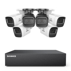 5MP 8-Kanal Wired Security DVR System mit 6pcs 2MP Outdoor Bullet CCTV-Kameras, Smart Human / Vehicle / Motion Detection