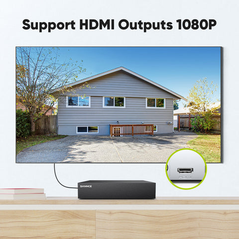 1080p 8CH PT Überwachungskamera System, 4 Stück 2MP Bullet Kamera Weiß & PT Kamera & Hybrid 5-in-1 DVR, 100ft Nachtsicht, Bewegungserkennung, IP66 Wasserdicht