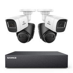 5MP 8CH Bullet Überwachungskamera Set, 4 Stück 2MP Kamera & Hybrid 5-in-1 DVR, Intelligente Bewegungserkennung, 100ft Nachtsicht, Schwarz77
