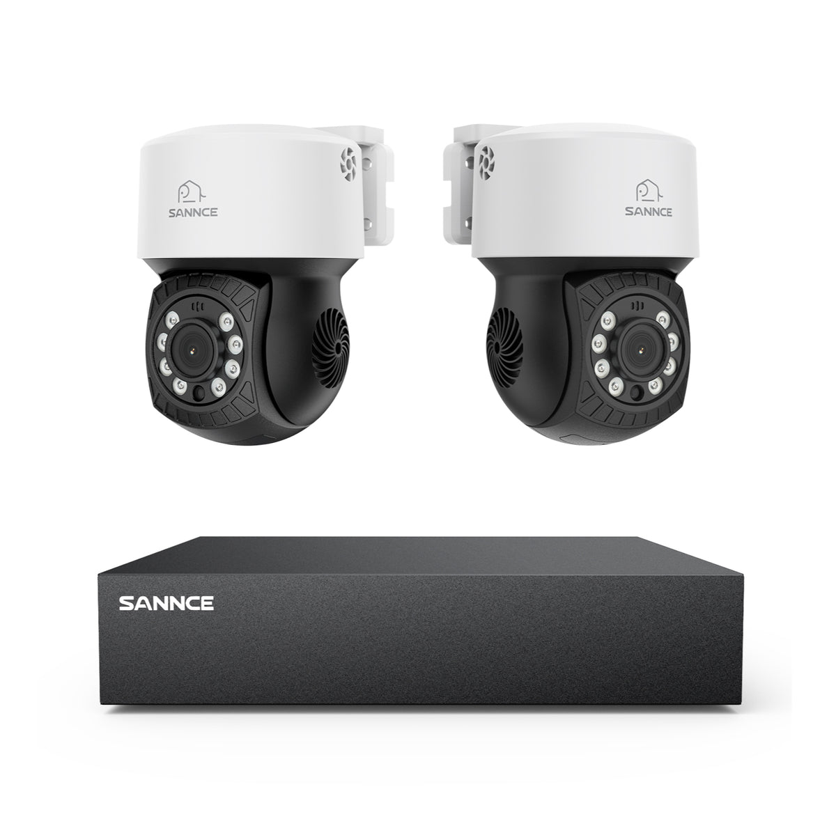 1080P 8-Kanal PT-Sicherheitskamera-System - Hybrid 5-in-1 DVR, Panne- und Neigungsfähige CCTV-Kamera, 100 Fuß Nachtsicht, Bewegungserkennung, Außeneinsatz, wasserdicht