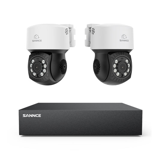 1080P 8-Kanal PT-Sicherheitskamera-System - Hybrid 5-in-1 DVR, Panne- und Neigungsfähige CCTV-Kamera, 100 Fuß Nachtsicht, Bewegungserkennung, Außeneinsatz, wasserdicht