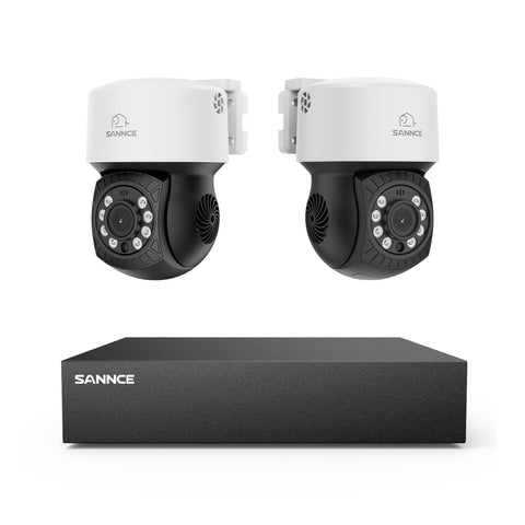 1080P 8-Kanal PT-Sicherheitskamera-System - Hybrid 5-in-1 DVR, Panne- und Neigungsfähige CCTV-Kamera, 100 Fuß Nachtsicht, Bewegungserkennung, Außeneinsatz, wasserdicht