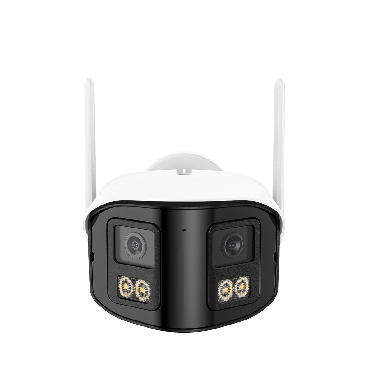DQ400 – 4MP Dual-Objektiv WLAN-Überwachungskamera für außen, 170° Ultra-Weitwinkel, Farb-Nachtsicht, 2,4/5 GHz Dualband-WLAN, Zwei-Wege-Audio, Cloud & bis zu 256 GB lokale Speicherung, kompatibel mit Alexa