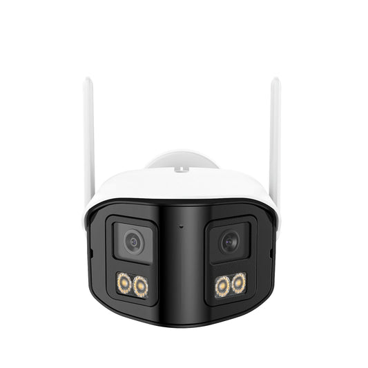 FDQ400 4K 10-Kanal Dual-Lens PoE Überwachungskamerasystem, 8MP NVR + 3× 4MP WLAN- & PoE-IP-Kameras, 170° Ultra-Weitwinkel, Ultra-Low-Light-Farb-Nachtsicht, Zwei-Wege-Audio, KI-Personenerkennung