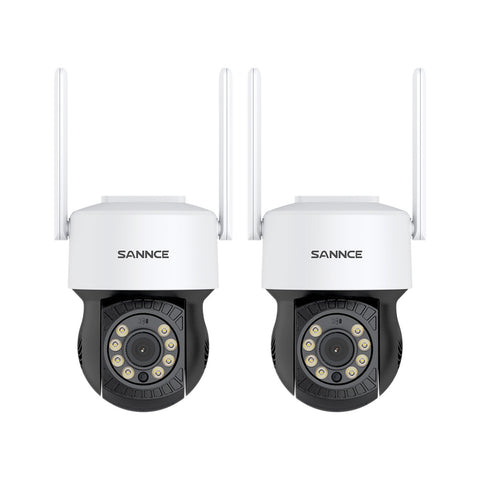 10-Kanal Wireless PT Sicherheitskamerasystem, 5MP NVR mit 10.1'' LCD Monitor, schwenk- und neigbare IP-Kameras, AI Human Detection, Fernzugriff, Smart Motion Alerts, Arbeit mit Alexa