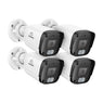 4 STÜCK 5MP Full HD PoE IP-Sicherheitskamera, Nachtsicht, erweiterte Erkennung, IP67 wasserdicht