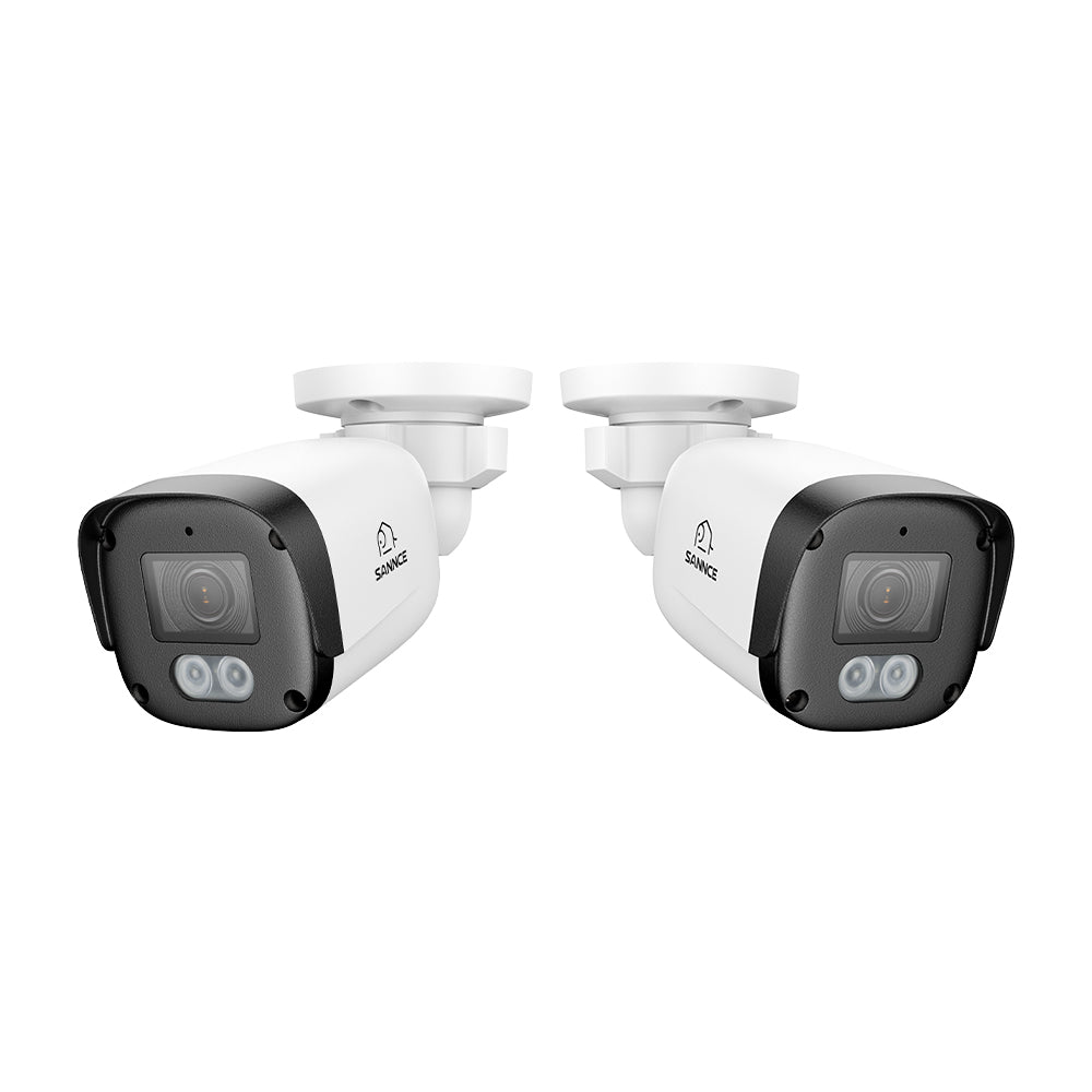 2 Stück 5MP Full HD PoE IP Kugelsicherheitskamera, 256G Speicherkapazität für TF-Karte, Zweige-Kommunikation