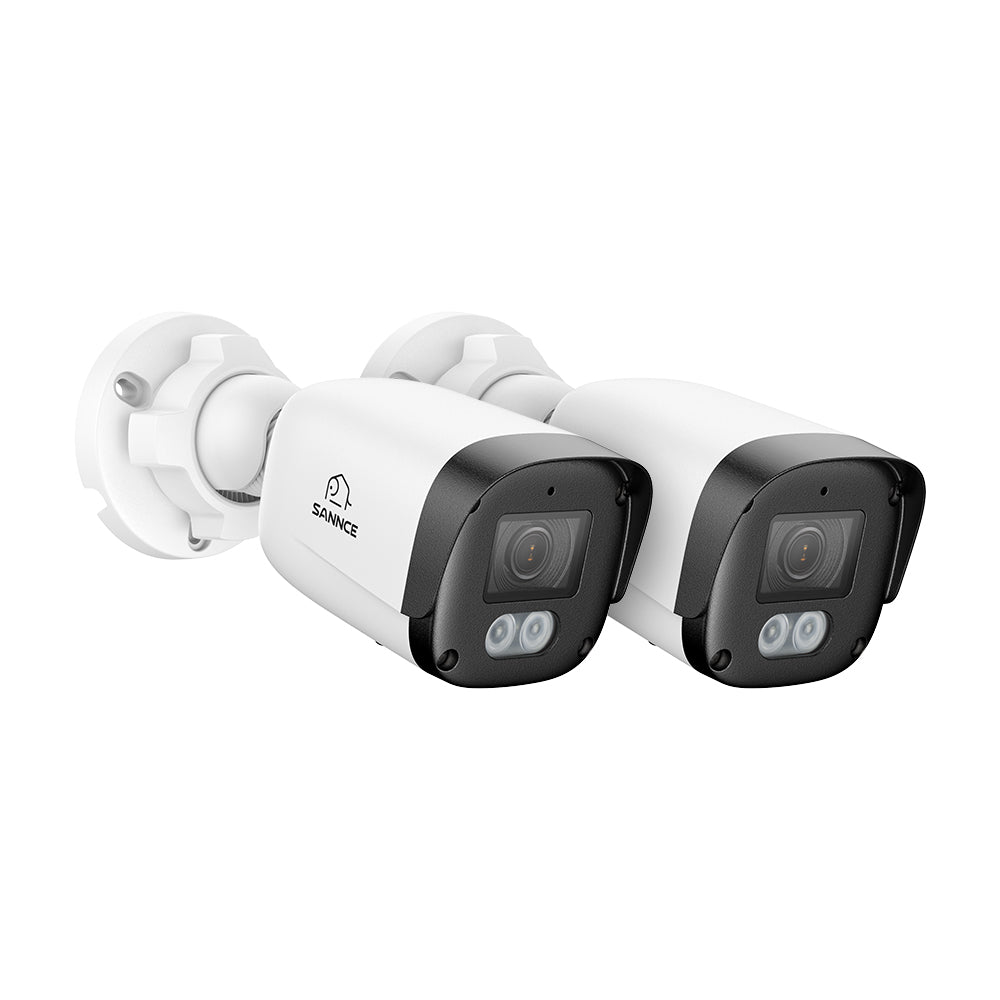 2 Stück 5MP Full HD PoE IP Kugelsicherheitskamera, 256G Speicherkapazität für TF-Karte, Zweige-Kommunikation