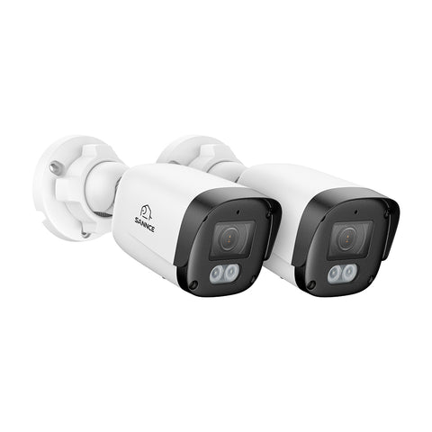 2 Stück 5MP Full HD PoE IP Kugelsicherheitskamera, 256G Speicherkapazität für TF-Karte, Zweige-Kommunikation