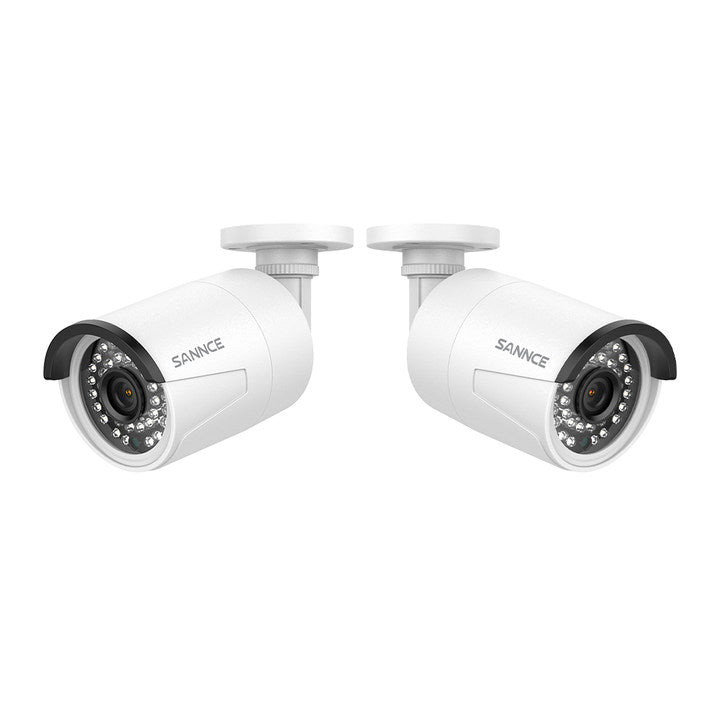 Zertifiziert überholt 5MP Außen/Innen POE Kamera mit Metallgehäuse, IP66 Wasserdicht, für SANNCE N98PBD/N96PBK NVR (2 Stück)