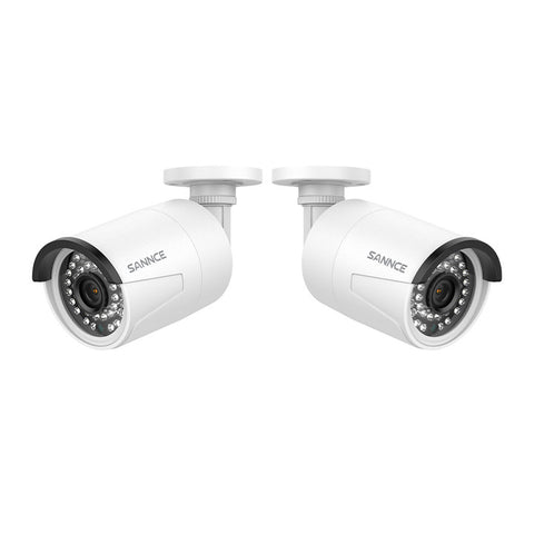 Zertifiziert überholt 5MP Außen/Innen POE Kamera mit Metallgehäuse, IP66 Wasserdicht, für SANNCE N98PBD/N96PBK NVR (2 Stück)