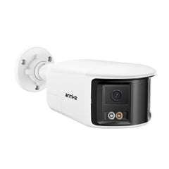 ANNKE FCD800 - 8MP UHD-Doppelobjektiv-PoE-Überwachungskamera für den Außenbereich, 180°-Panoramablick, intelligente Nachtsicht mit Doppellicht, Zweiwege-Audio, aktive Sirene und Alarm, Personen- und Fahrzeugerkennung, IP67