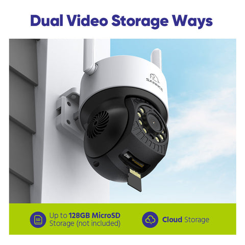 10-Kanal Wireless PT Sicherheitskamerasystem, 5MP NVR mit 10.1'' LCD Monitor, schwenk- und neigbare IP-Kameras, AI Human Detection, Fernzugriff, Smart Motion Alerts, Arbeit mit Alexa