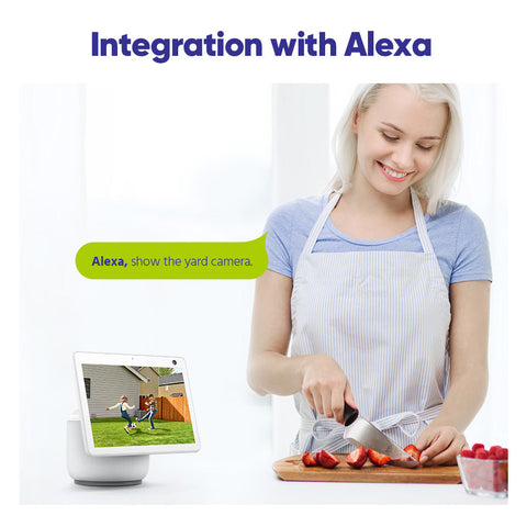 10-Kanal Wireless PT Sicherheitskamerasystem, 5MP NVR mit 10.1'' LCD Monitor, schwenk- und neigbare IP-Kameras, AI Human Detection, Fernzugriff, Smart Motion Alerts, Arbeit mit Alexa