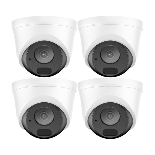 4 STÜCK 5MP Full HD PoE IP-Sicherheitskamera, Nachtsicht, erweiterte Erkennung, IP67 wasserdicht