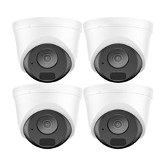 4 STÜCK 5MP Full HD PoE IP-Sicherheitskamera, Nachtsicht, erweiterte Erkennung, IP67 wasserdicht