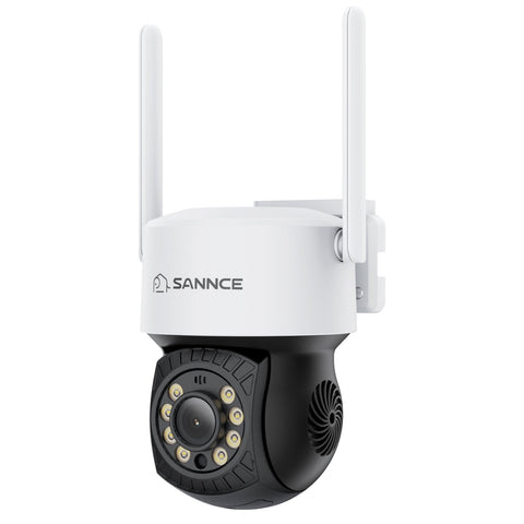 5MP 16-Kanal Kabelloses CCTV-PT-Kamerasystem mit 8MP NVR, 4× 5MP WLAN-IP-Kameras mit Schwenk- & Neigefunktion, Audioaufzeichnung, KI-Personenerkennung, Alexa-kompatibel
