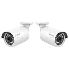 2 Stück 5MP Außen/Innen POE Kamera, Metallgehäuse, IP66 Wasserdicht, für SANNCE N98PBD/N96PBK NVR