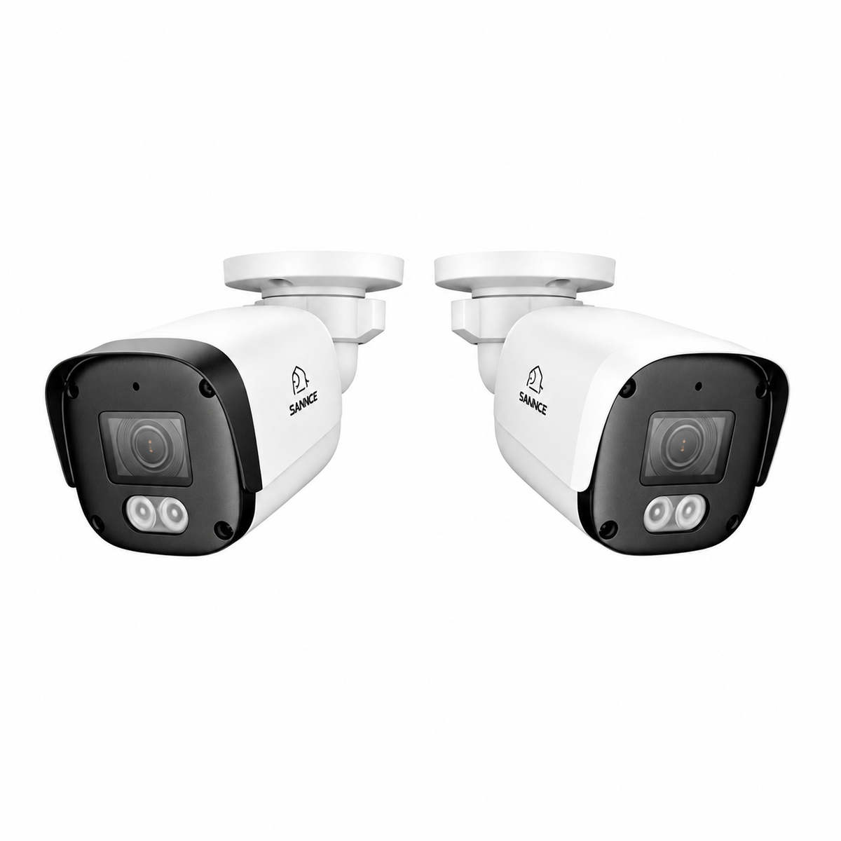 FX800 – 2 Stück 4K PoE-Überwachungskamera mit Audio, SD-Kartensteckplatz, KI-Erkennung, Weitwinkelobjektiv, Dual-Light-Farbnachtsicht und IP67-Wasserschutz