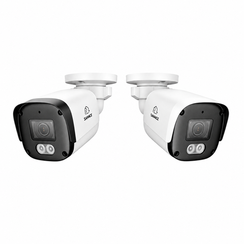 FX800 – 2 Stück 4K PoE-Überwachungskamera mit Audio, SD-Kartensteckplatz, KI-Erkennung, Weitwinkelobjektiv, Dual-Light-Farbnachtsicht und IP67-Wasserschutz