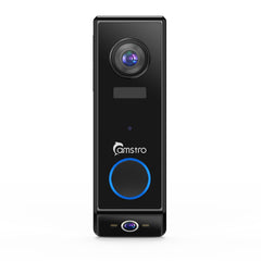 Camstro 2K + 1080P Intelligente Video-Türklingel, Zwei-Wege-Audio, Anpassbare Personenerkennung, Tag-/Nacht-Sicht, 5200mAh Wiederaufladbarer Akku, Unterstützt TF-Karte & Cloud-Speicherung, Funktioniert mit Alexa und Google Assistant