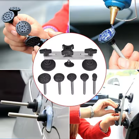 Professionelles Lackfreie Dellen Reparaturset für Autos - Einfache Karosserie Dellen Entfernung und Reparatur Werkzeuge - Dellen Ziehset mit Entferner Kits