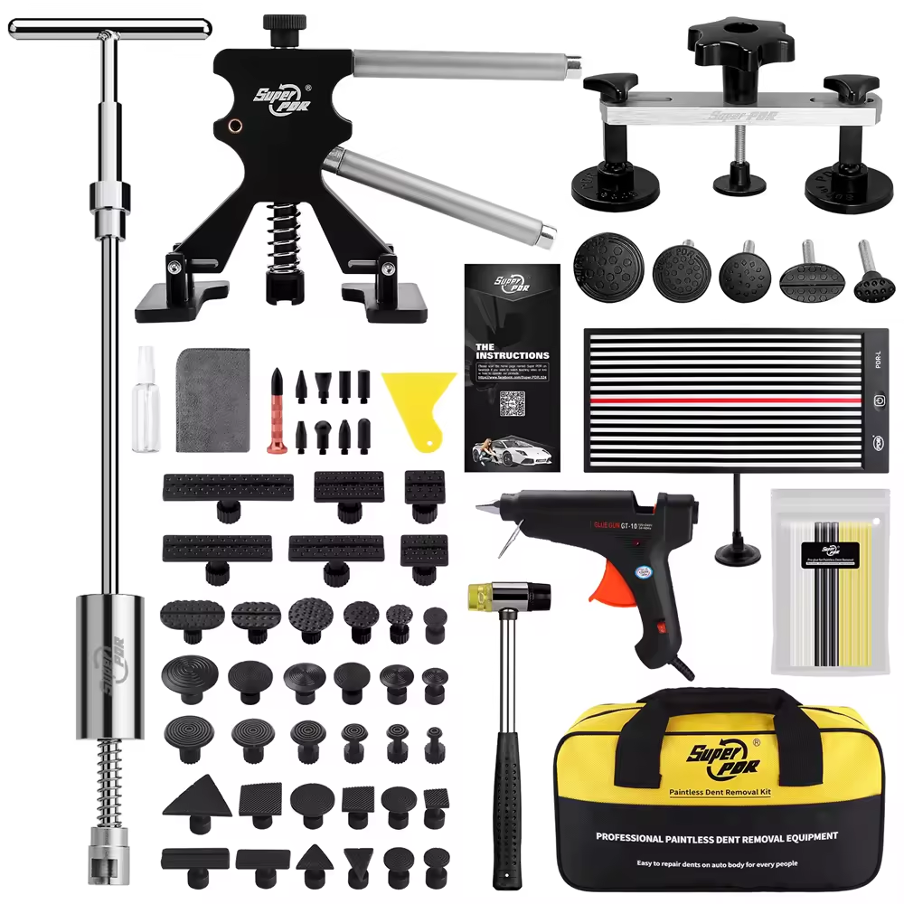 Professionelles Lackfreie Dellen Reparaturset für Autos - Einfache Karosserie Dellen Entfernung und Reparatur Werkzeuge - Dellen Ziehset mit Entferner Kits