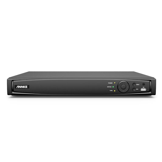 ANNKE 4K 16-Kanal-H.265+-PoE-NVR, mit zwei Festplattenlaufwerksbuchsen, RTSP-Unterstützung, Kompatibel mit Alexa